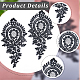 GORGECRAFT 4Pcs Black Flower Trim Applique Lace Fabric Patches Embroidered Floral Rose Appliques Sew on Polyester Ornament Accessories for Wedding Dress Hat Bag Jeans Shoes Clothes Crafts Accessories DIY-WH0409-61-6