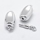 Rhodium Plated 925 Sterling Silver Box Clasps STER-F037-026P-3