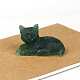 Décorations d'exposition de chat en pierres précieuses naturelles WG85528-09-1