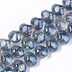 Chapelets de perles en verre électroplaqué X-EGLA-S189-002B-01-1
