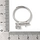925 anillo ajustable de plata de ley con micro pavé de circonita cúbica y baño de rodio STER-NH0001-64P-4