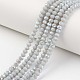 Chapelets de perles en verre opaque de couleur unie EGLA-A034-P6mm-L16-1