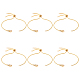Sunnyclue 6 pz braccialetti slider in ottone fabbricazione AJEW-SC0001-29-1