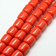 Imitation Amber Resin Barrel Beads Strands for Buddhist Jewelry Making RESI-A009B-A-03-1