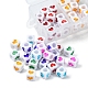 175pcs 7 couleurs perles acryliques opaques blanches MACR-YW0002-02-3