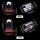 Pandahall elite 8 set 2 coperture a cupola in vetro iridescente DJEW-PH0001-25-2