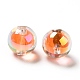 Perles acryliques irisées arc-en-ciel à placage uv bicolore TACR-D010-03A-04-3