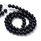 Brins de perles rondes en onyx noir naturel X-G-T055-10mm-10-2