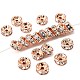 Messing Strass Zwischen perlen&nbsp;X-RB-A014-Z8mm-01RG-NF-1