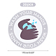 Pvc lavarsi le mani segno adesivo AJEW-WH0231-34-2