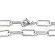 201 collar de cadena con clip de acero inoxidable para hombres y mujeres NJEW-I122-06P-2