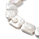 Fili di perle di keshi di perle barocche naturali PEAR-E016-010-3