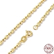 925 Sterling Silver Oval Ball Chain Necklace for Women NJEW-A014-02G-1