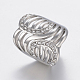Anillos de dedo de diamante de imitación de 304 acero inoxidable RJEW-H125-70P-19mm-1