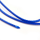 韓国産ワックスポリエステルコード  ブルー  1mm  約16.4ヤード（15m）/バッグ YC-WH0002-A09-2