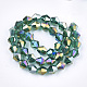 Electroplate Glass Beads Strands EGLA-Q118-6mm-B15-2