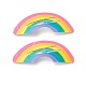 Hierro pintado hornear broche pinzas para el cabello, para el día de los niños, arco iris, colorido, 55.5x22.5x2mm