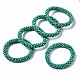 Bracelets extensibles en perles de verre opaques facettées BJEW-S144-002D-01-1