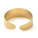 Placage ionique (ip) 304 bracelets de manchette texturés en acier inoxydable pour femmes BJEW-L682-016G-2