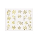 ネイルステッカー  水転写  ネイルチップの装飾用  クリスマステーマ  ゴールド  6.3x5.2cm MRMJ-Q042-Y12-01-1