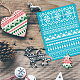 シルクスクリーン印刷ステンシル  木に塗るため  DIYデコレーションTシャツ生地  クリスマステーマの模様  12.7x10cm DIY-WH0341-020-3