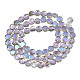 Hebras de perlas de vidrio translúcido electrochapado EGLA-N002-27-D01-2