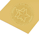 自己接着金箔エンボスステッカー  メダル装飾ステッカー  星の模様  5x5cm DIY-WH0211-018-4