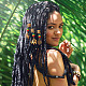 CRASPIRE 12 Style Loc Dreadlocks Braid Coil Cuffs Braiding Rings African Metal Gold Coil Hair Clips Retro Butterfly Heart Animals Charms Hoops Accessories Kits Jewelry for Hairstyles Decoration OHAR-CP0001-11-5