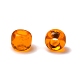 12/0 ガラスシードビーズ  トランスペアレント  ラウンド  オレンジ  2mm  穴：1mm  約3100個/50g X-SEED-A004-2mm-9-3