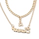 Alloy Double Layered Necklaces NJEW-B0002-09G-2