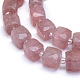 Chapelets de perles aux fraises en quartz naturel G-L552D-19-2