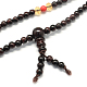 3-Loop-Wrap Buddha Meditation gelbe Jade Perlen Armbänder BJEW-R040-5mm-07-2