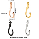 Unicraftale 8Pcs 4 Colors 304 Stainless Steel Hook and S-Hook Clasps STAS-UN0021-47-4
