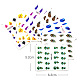 ネイルアート用品水転写ネイルシール  羽のデザイン  ミックスカラー  6.3x5.2センチメートル  20個/セット MRMJ-K010-18-7