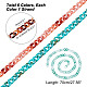 Pandahall elite 6 hilos 6 colores acrílico cadenas de bordillo SACR-PH0002-12-2