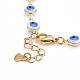 Set di gioielli per bracciali e collane con catena a maglia malocchio smaltato in ottone SJEW-JS01191-7