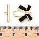Застежки-тоглы из матовой латуни KK-N054-155G-1-4
