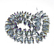 Electroplate Glass Beads Strands EGLA-S157-38x22mm-M-2