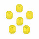 K9ガラスラインストーンカボション  尖ったバック＆バックメッキ  多面カット  レクタングルオクタゴン  黄水晶  10x8x4mm MRMJ-N029-15-01-4