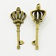 Tibetan Style Key Pendants TIBEP-X0001-03-AB-2