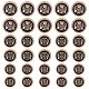 Gorgecraft 30pcs 3 boutons à tige en alliage d'émail de style BUTT-GF0001-23KCG-B-1