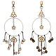 2 Uds. 2 decoraciones colgantes de campanas de bruja de hierro de color KEYC-AB00024-1