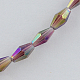 Electroplate Glass Beads Strands EGLA-R020-8x4mm-10-1