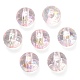 Placage uv texturé perles acryliques transparentes irisées arc-en-ciel OACR-C007-09B-2