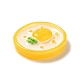 オペーク樹脂カボション  DIYアクセサリー  電話ケースの装飾  パイナップル柄の楕円形  ゴールド  23x20.5x6.5mm CRES-M010-02-4