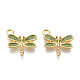 Light Gold Plated Alloy Charms X-ENAM-T009-02C-2