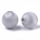 Perles recouvertes de tissu de fil de polyester WOVE-T007-20mm-08-2