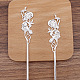 Bâtons de cheveux de fleur d'alliage pour l'émail OHAR-PW0006-12C-1