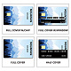 PVC プラスチック防水カード ステッカー  銀行カードの装飾用の粘着カードスキン  長方形  山模様  186.3x137.3mm DIY-WH0432-003-4