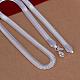 Popular Silver Color Plated Brass Herringbone Chain Necklaces For Men NJEW-BB12741-24-3